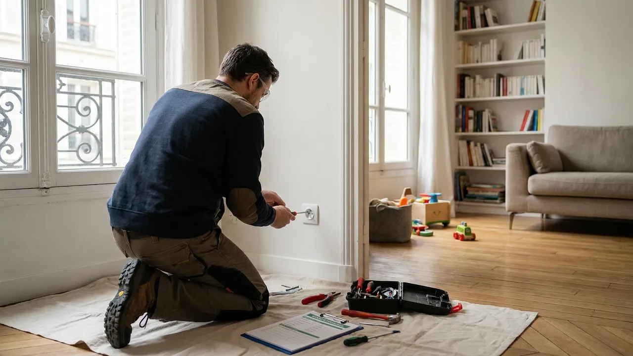 Vérification d'un tableau électrique dans une maison des coteaux de Saint-Cloud